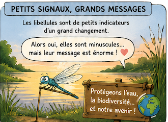 « Chérie, j’ai rétréci les libellules » : je vous rapporte ici un signe discret du réchauffement climatique